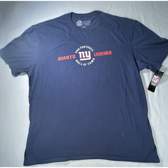 NFL New York Giants Pro Football Hall of Fame navy T-shirt men's XXL NWT - Picture 1 of 7